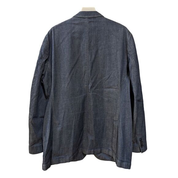 Kroon Men's Navy Tencel & Cotton Blend Two Button Sport Coat Blazer Jacket 46R - Picture 2 of 9